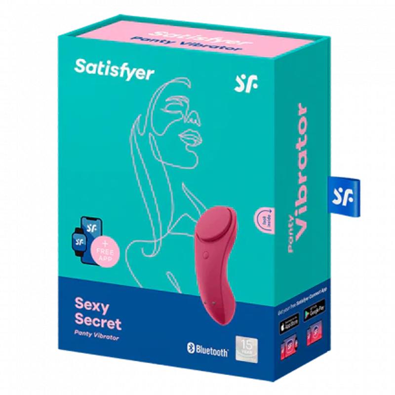 Satisfyer wine red app-controlled magnetic panty vibrator.