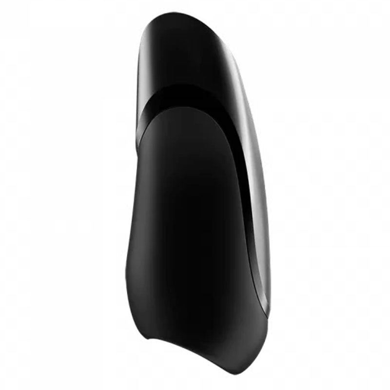App-controlled black glans vibrator with ergonomic design and waterproof capabilities.