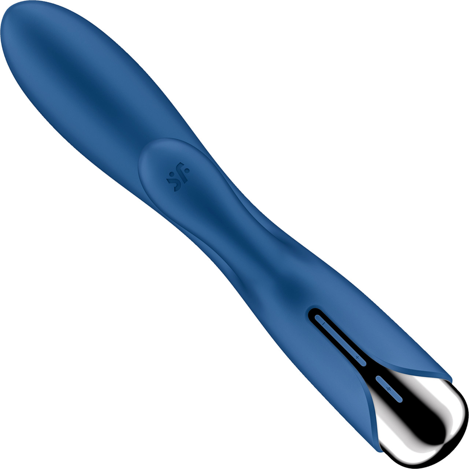 Blue rotating rabbit vibrator with G-spot stimulation.