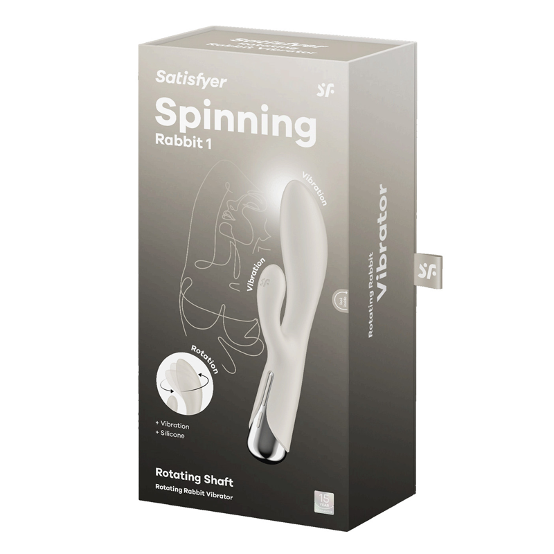Satisfyer Spinning Rabbit 1 rotating G-spot vibrator in beige.