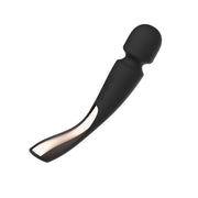 Black Lelo Smart Wand 2 massager with a curved handle and metallic accent.