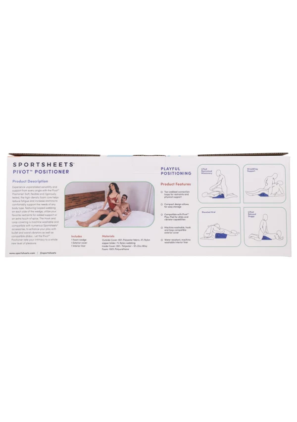 Sportsheets Pivot Positioner sex wedge with restraint loops.