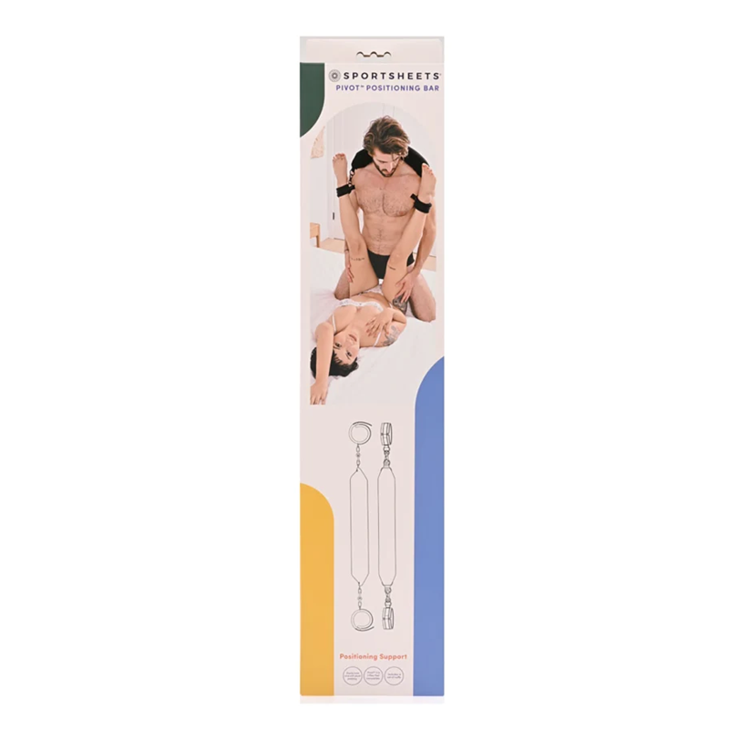 Sportsheets Pivot Positioning Bar with padded restraint cuffs.