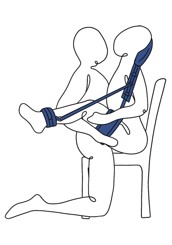 Pivot Positioning Sex Sling with pillow and thigh straps