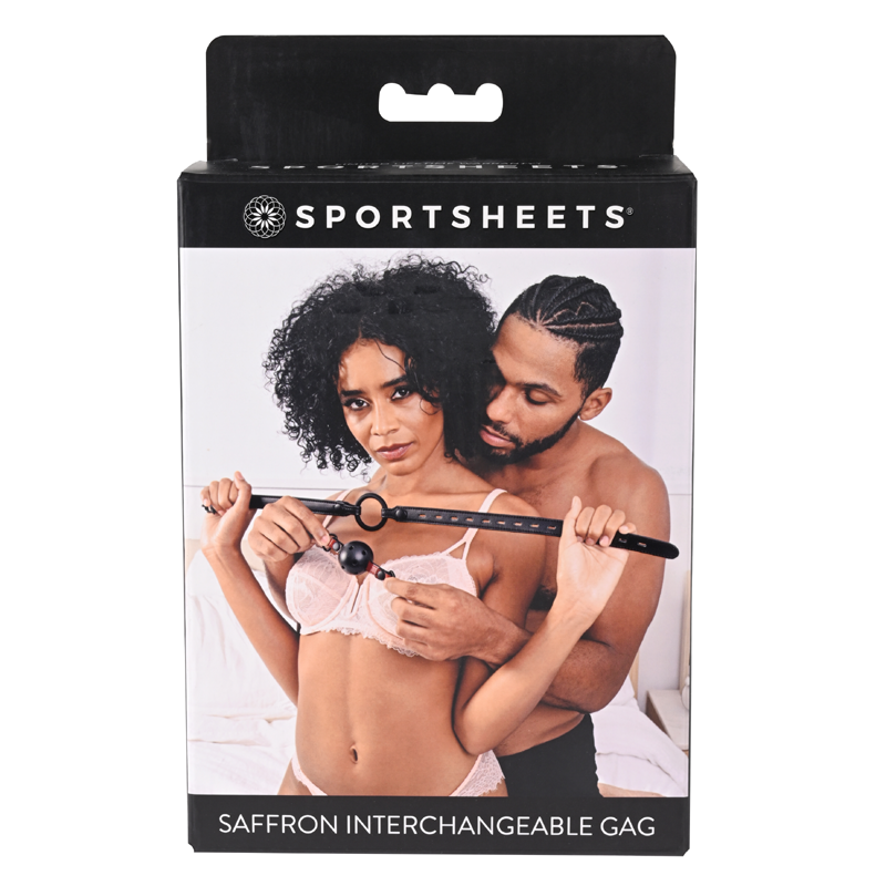 Sportsheets Saffron Interchangeable Gag with vegan leather strap.