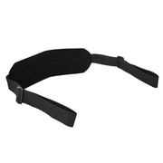 Black padded positioning strap with adjustable webbing straps.