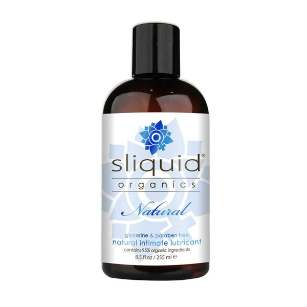 Sliquid Organics Natural water-based lubricant in an 8.5oz bottle.