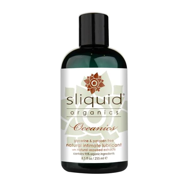 Sliquid Organics Oceanics natural intimate lubricant in an 8.5oz bottle.
