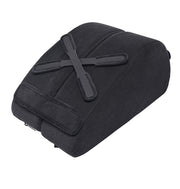 Black convertible toy mount and hip lift support with straps.