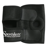 Black thigh strap-on harness with neoprene lining and adjustable straps.