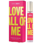 Simply Sexy Pheromone Infused Perfume in a pink box and bottle.