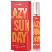 Simply Sexy Lazy Sunday pheromone perfume in a red box and bottle.