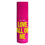 Simply Sexy Love All of Me pheromone fragrance mist in a pink bottle.