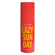 Simply Sexy Lazy Sunday Pheromone Fragrance Mist in a red bottle.