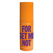 Orange bottle of Simply Sexy Forget Me Not Pheromone Fragrance Mist.