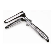 Sims anal speculum with screw lock made of stainless steel.