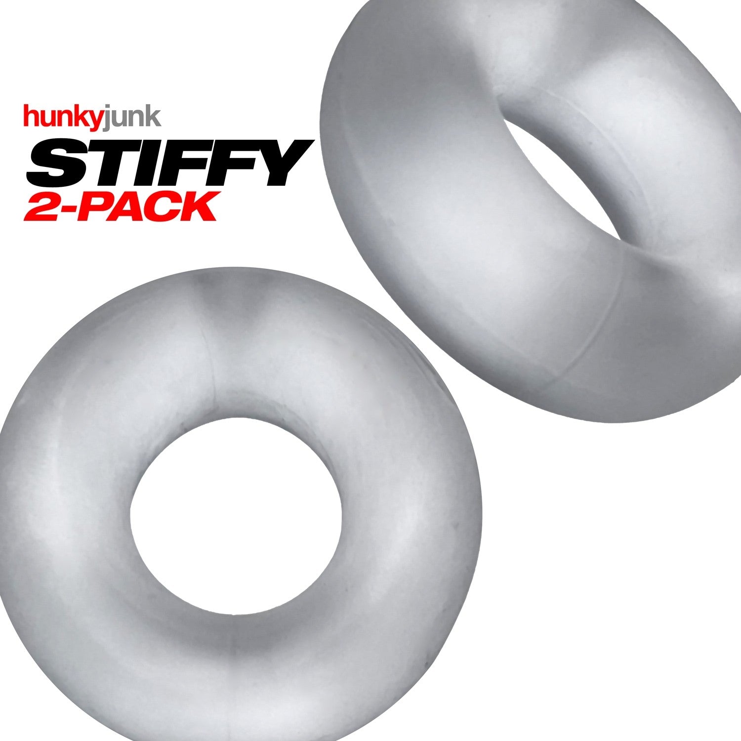 Two clear ice silicone cock rings from Hunkyjunk.