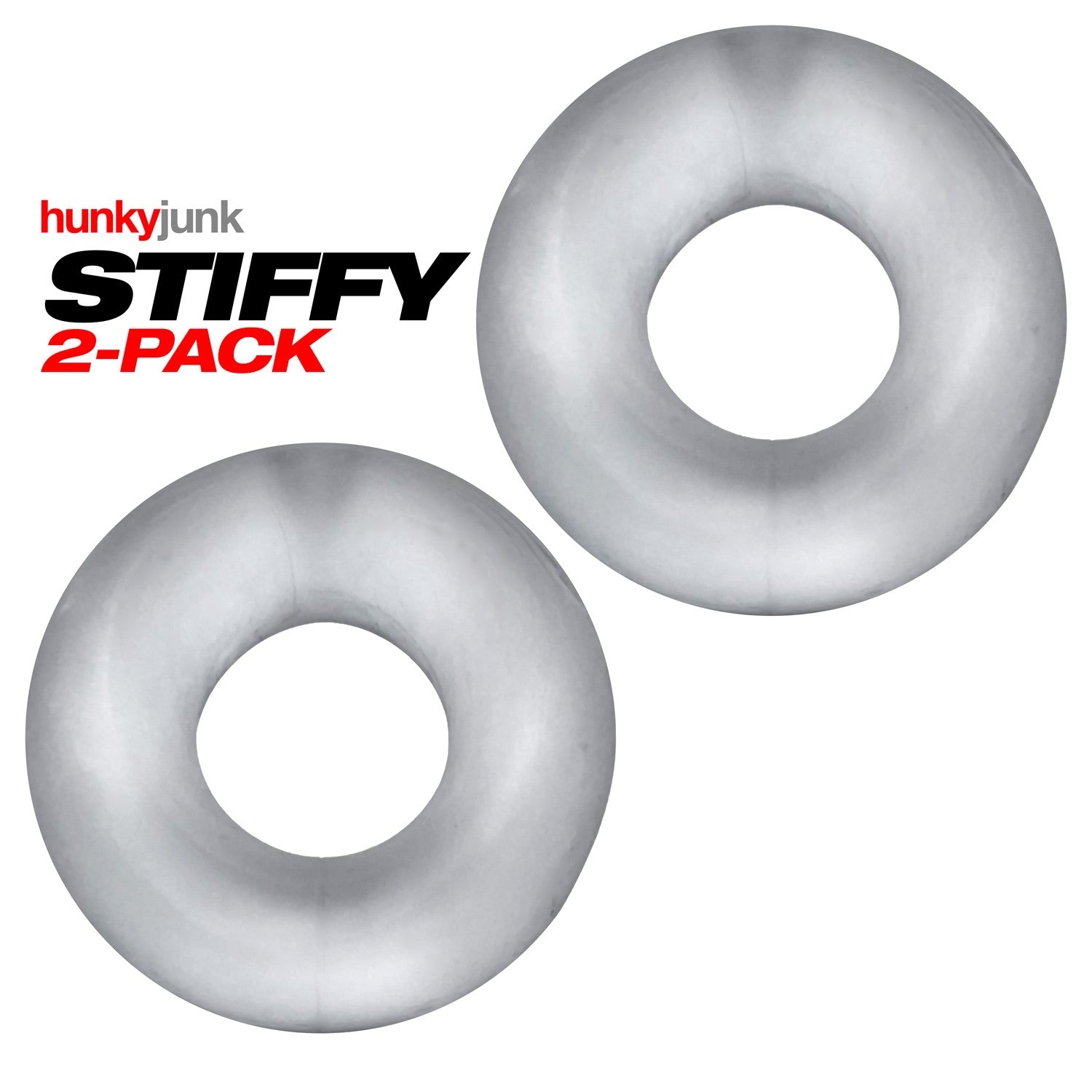 Two clear ice silicone cock rings from Hunkyjunk.
