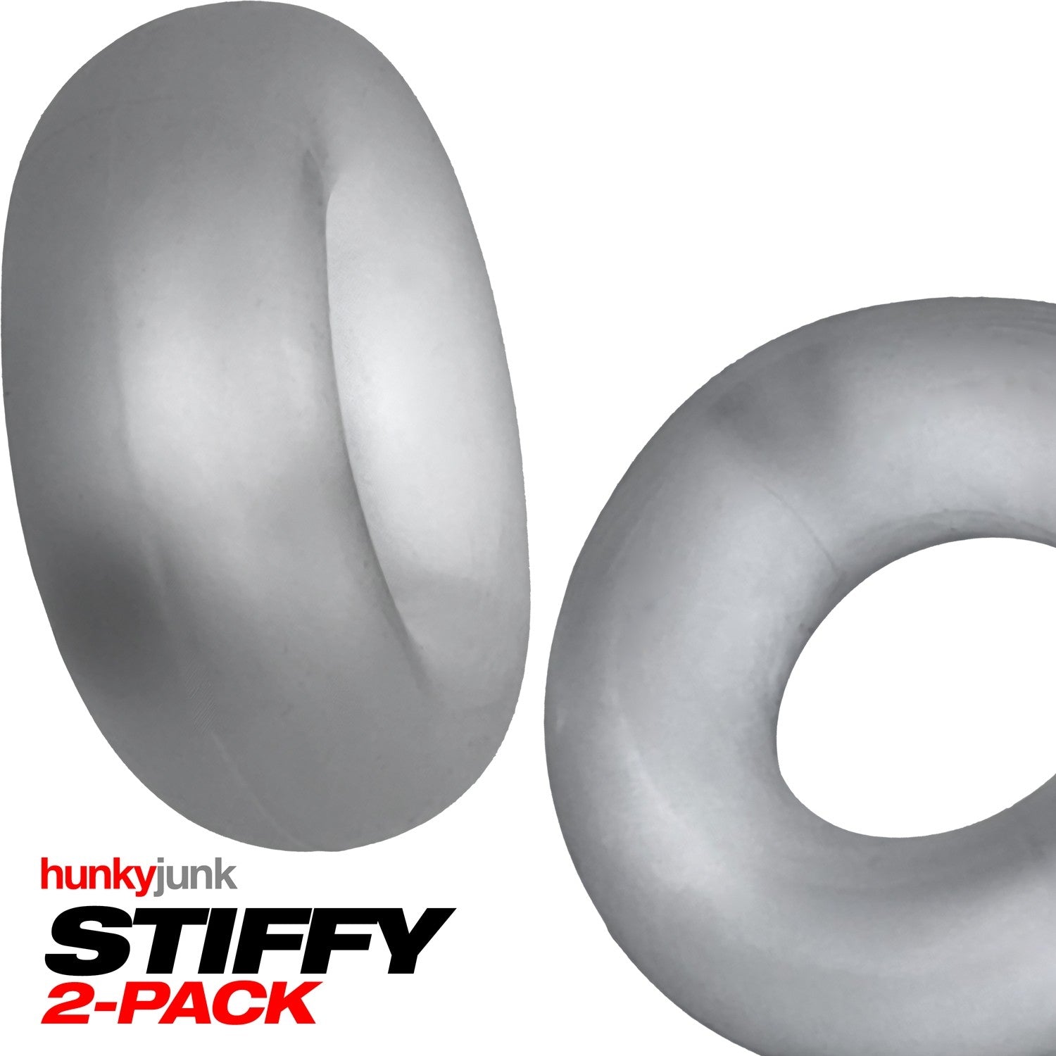 Two clear ice silicone cock rings from Hunkyjunk.
