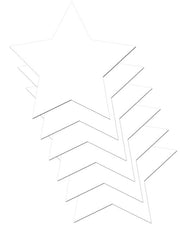 White star-shaped adhesive pasties refills.