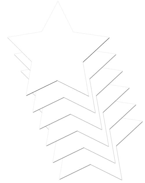 White star-shaped adhesive pasties refills.
