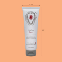 Hathor Pure personal lubricant in a white tube with a heart design.