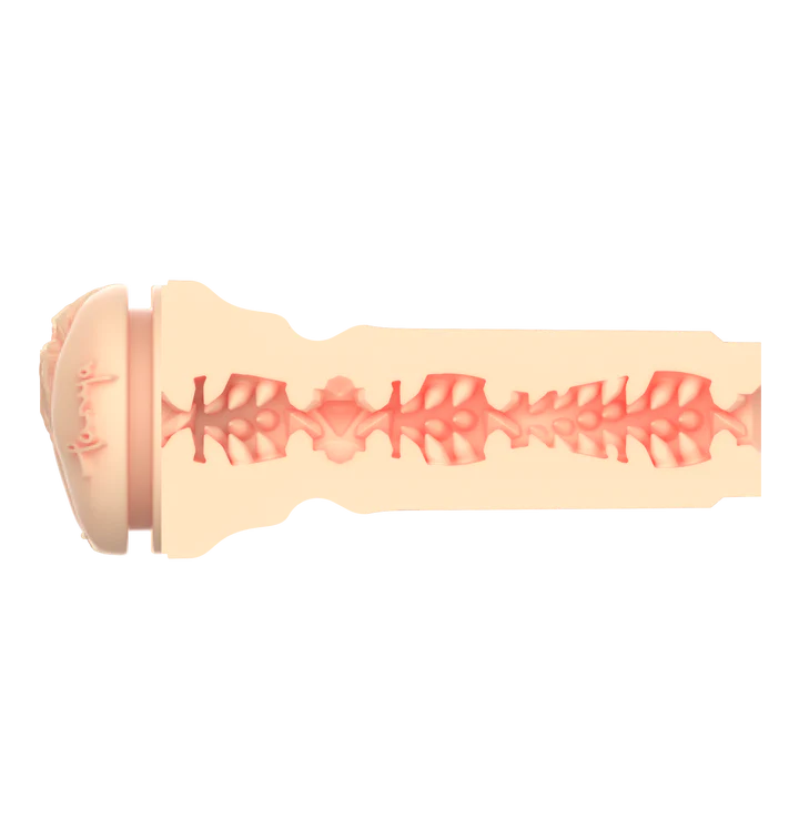 Tanya Tate interactive stroker made of lifelike TPE with internal stimulating textures.