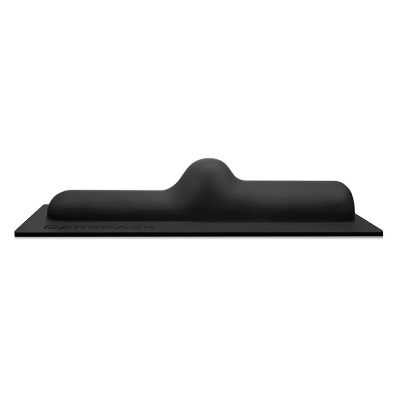 Black smooth silicone non-penetrative attachment with a raised center.