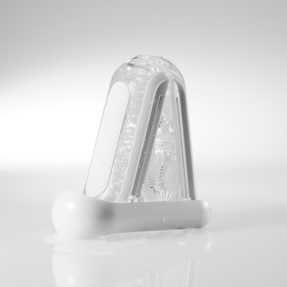 Tenga Flip Zero male masturbator with white TPE sleeve.