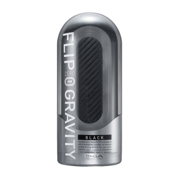 Tenga Flip Zero Reusable Male Masturbator in black.