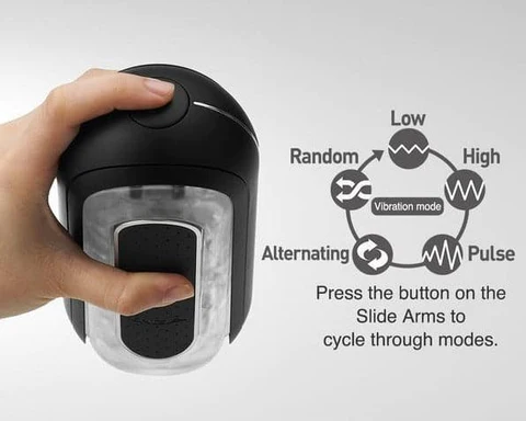 Tenga Flip Zero EV Black rechargeable vibrating stroker with five vibration modes.