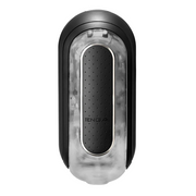 Tenga Flip Zero EV Black rechargeable vibrating stroker with textured interior.