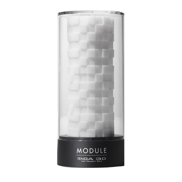 Tenga 3D Module textured male masturbator in a clear case.
