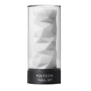 Tenga 3D Polygon reusable male masturbator in a clear case.