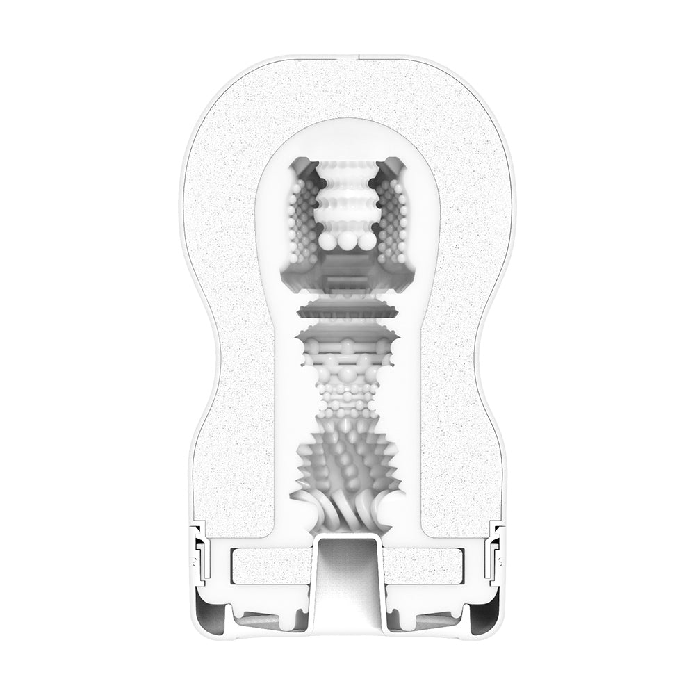 Original Tenga male masturbator with textured interior and hourglass shape.