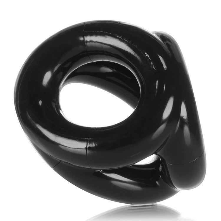 Black Tri-Sport 3-Ring Stretchy Cocksling made of FLEXtpr.