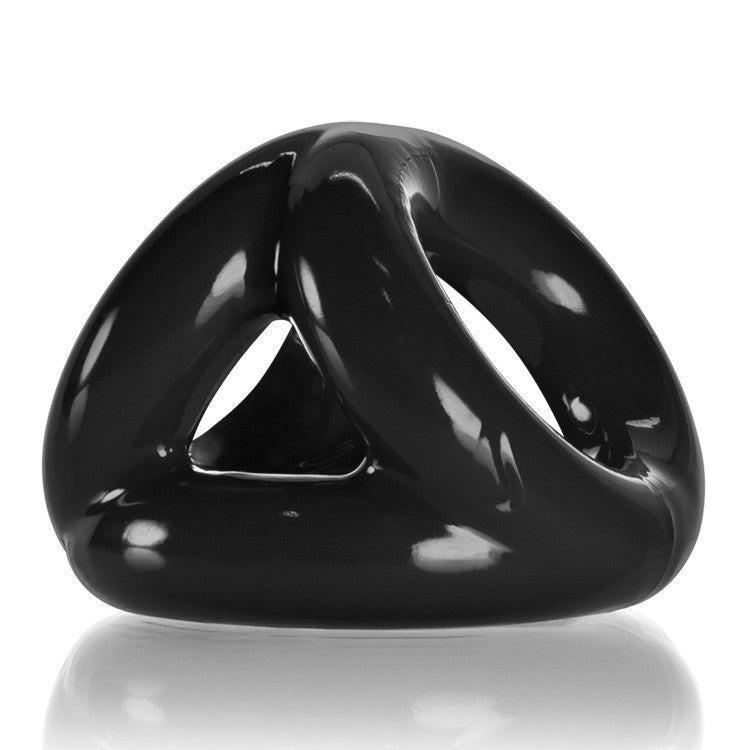 Black Tri-Sport 3-Ring Stretchy Cocksling made of FLEXtpr.