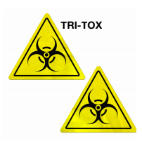Yellow toxic symbol triangle nipple pasties