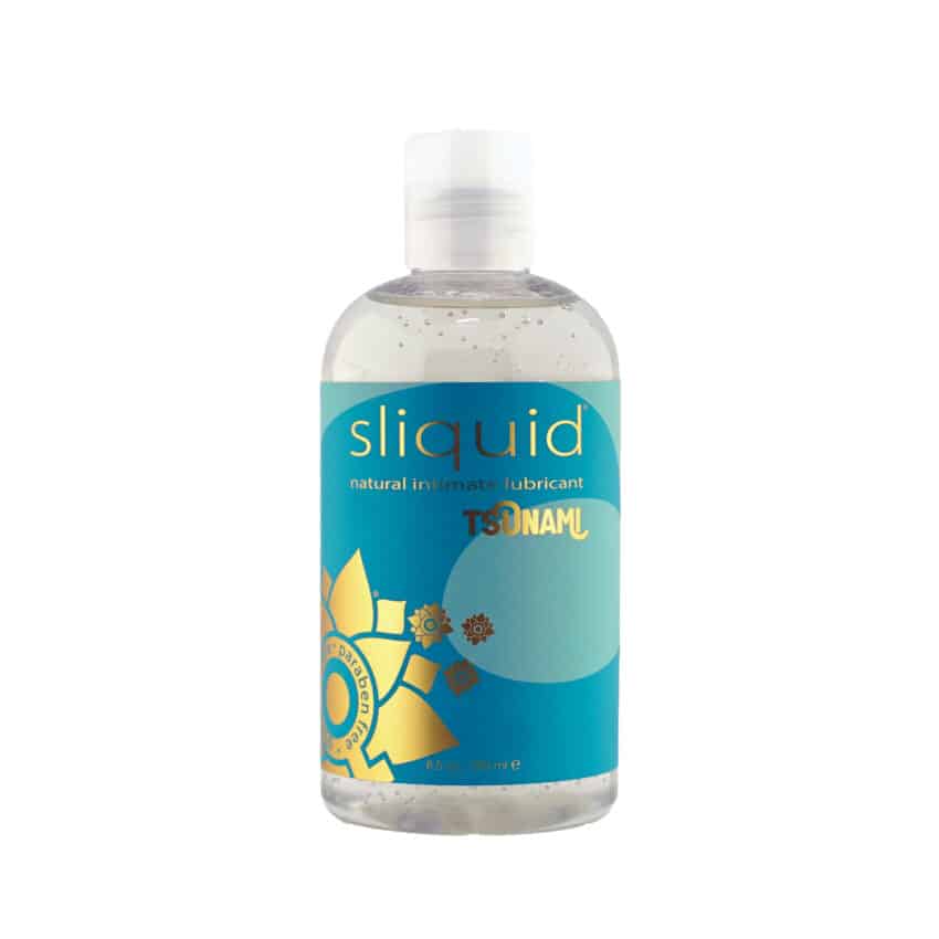Sliquid Tsunami ultra thick water-based lubricant in an 8.5oz bottle.