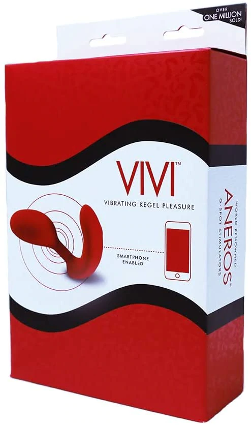 Aneros Vivi app-controlled G-spot vibrator and Kegel exerciser in red.