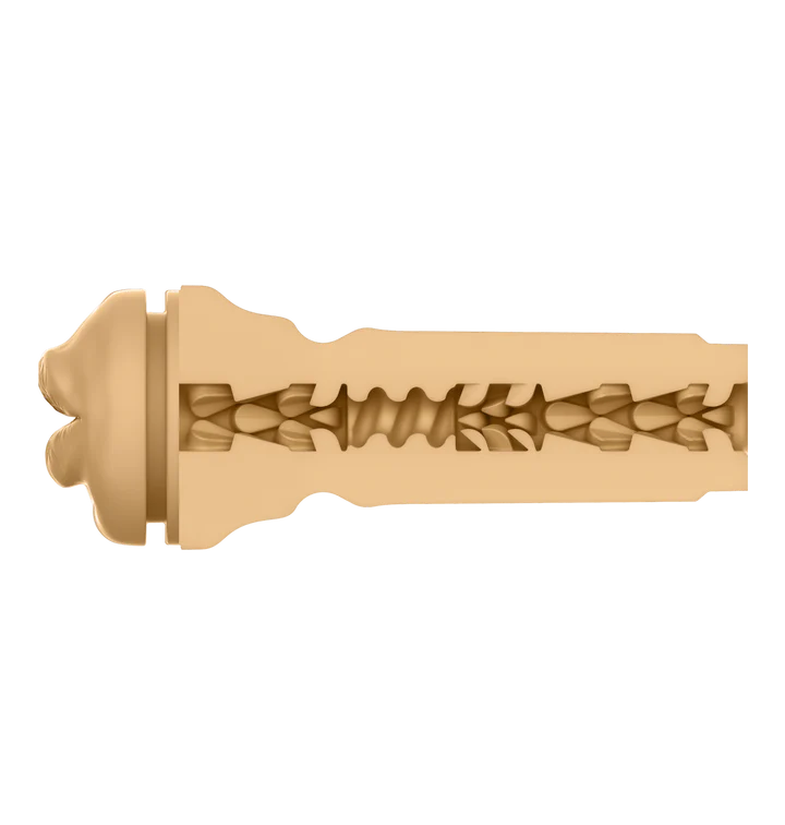 Victoria June Mouth Stroker made of soft TPE with intricate ribs and bumps.