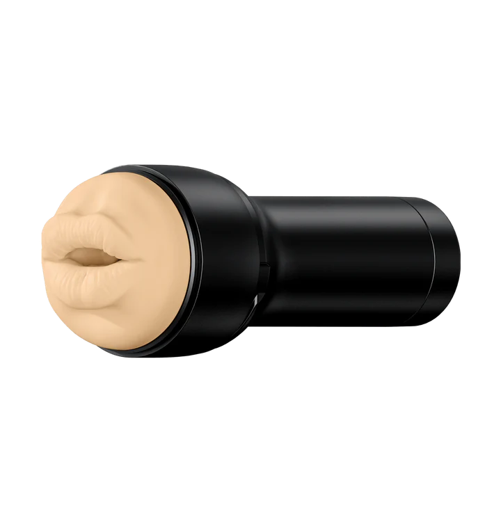 Victoria June Mouth Stroker with realistic lips and black casing.