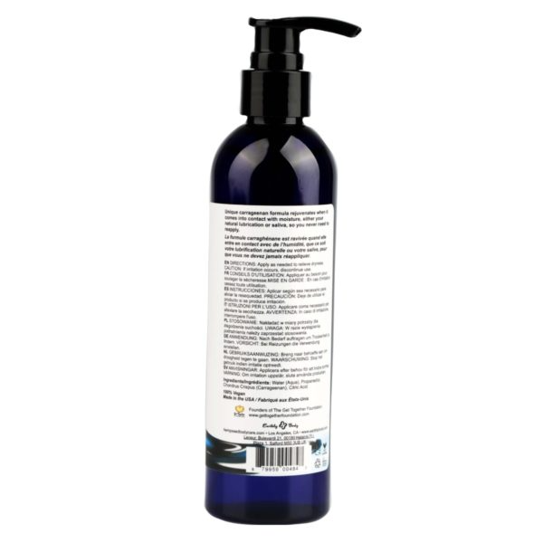 Blue pump bottle of WaterSlide Glycerin-Free Personal Lube.