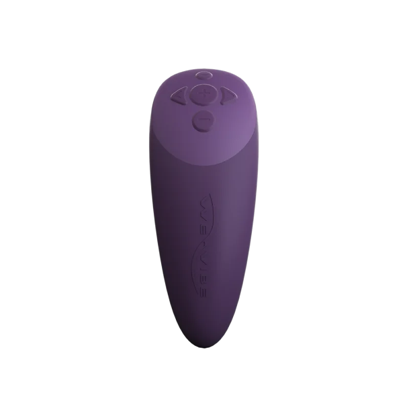 Purple We-Vibe Chorus couples vibrator with remote and buttons.