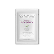 Wicked Simply Hybrid lubricant sachet with olive leaf extract.