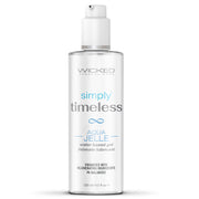 Wicked Simply Timeless Aqua Jelle water based intimate lubricant gel.