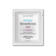 Wicked Simply Timeless Hybrid Lubricant sachet with 6 ml volume.