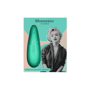 Womanizer x Marilyn Monroe Special Edition clitoral stimulator in mint.