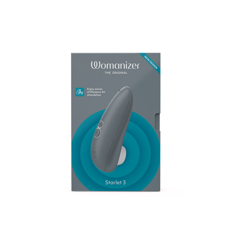Womanizer Starlet 3 clitoral stimulator in gray with Pleasure Air Technology.