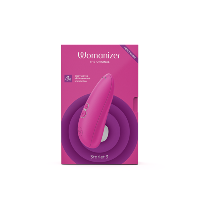 Pink Womanizer Starlet 3 clitoral stimulator with Pleasure Air Technology.